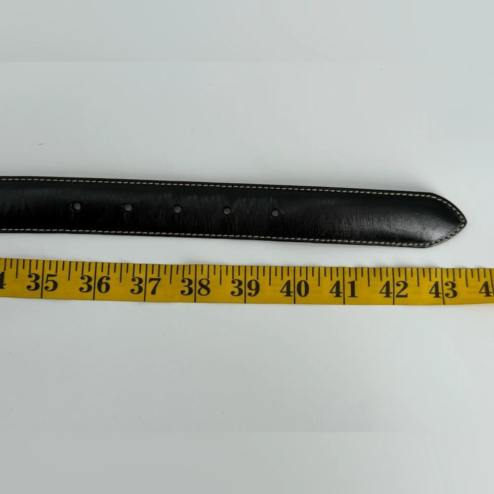 Grant Thomas Black Leather Men’s Contemporary‎ Belt 38